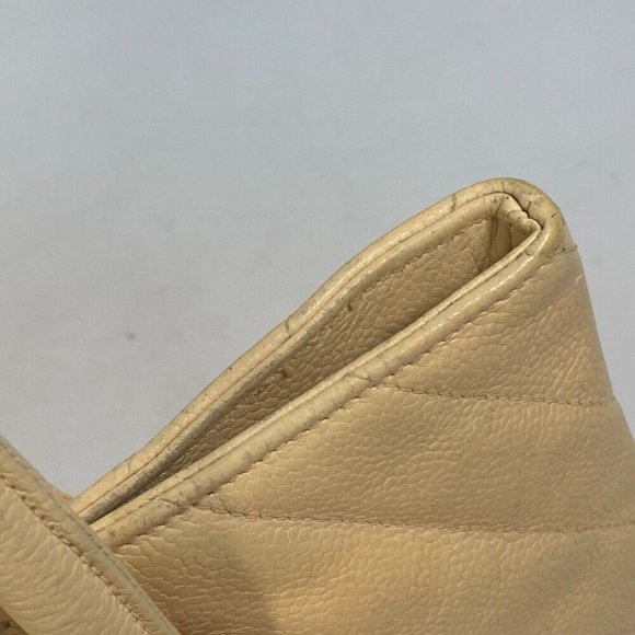 Authentic CHANEL CC CC Mark V-Stitch Chevron Shoulder bag Tote Bag Caviar Leathe - Picture 5 of 16